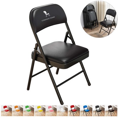 Steel Frame Folding Chairs with Padded Cushion and Back