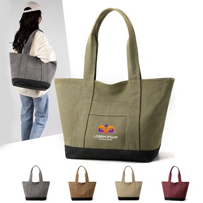 Fashion Large Canvas Tote Bag Durable Shoulder Bag