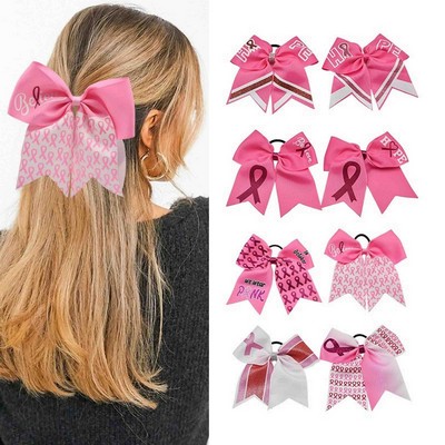 Pink Ribbon Awareness Hair Bow