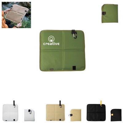 Foldable Outdoor Nylon Seat Cushion With Hook