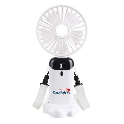 Adjustable Lanyard Fan w/ Digital Display