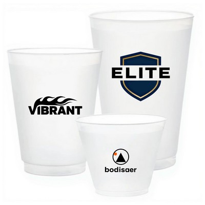 10oz Frosted Translucent Plastic Stadium Cup