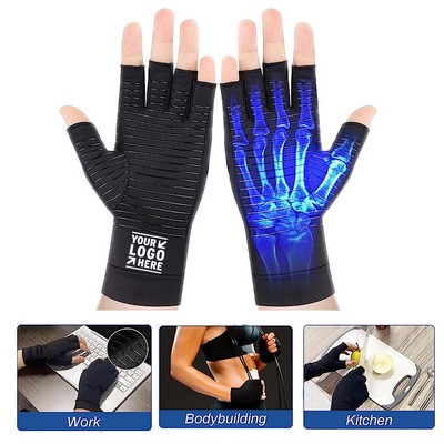 Fingerless Arthritis Gloves for Men Women