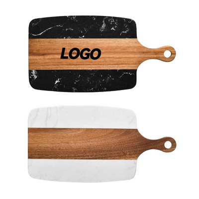 Wood and Marble Cheese Board