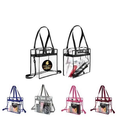 Stadium Clear Tote Bag With Zipper Flap