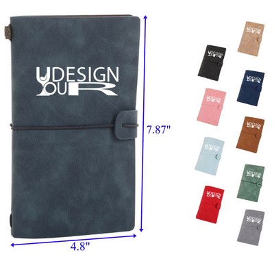 Leather Cover Lined Page Business Notebook