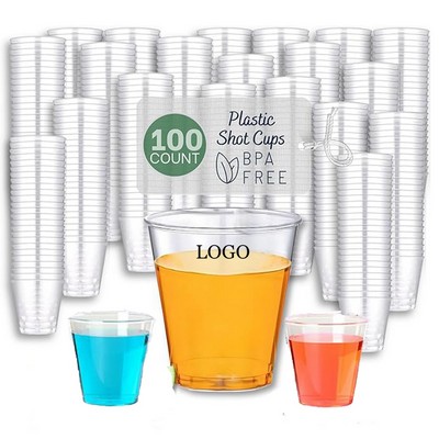 2 OZ Clear Plastic Shot Cup