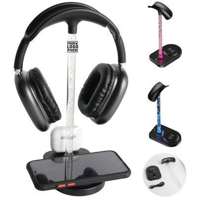 Colorful Wireless Charging Headphone Stand