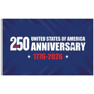 5' x 8' Single Reverse Blue America 250 Anniversary Flag