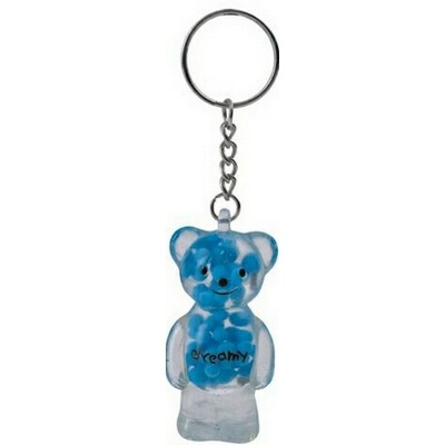 Jelly Bear Shaped Key Chain w/ Mini Ball Insert