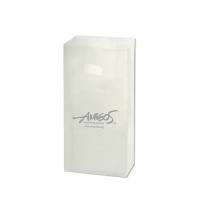 Clear Frosted Die Cut Tote Bag (7"x3.5"x10")