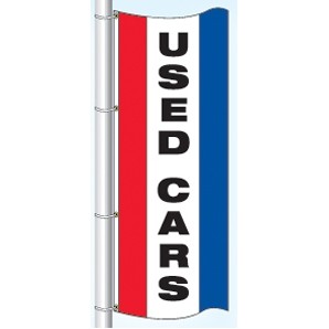 Single Faced Stock Message Interceptor® Drape Flag (Used Cars)