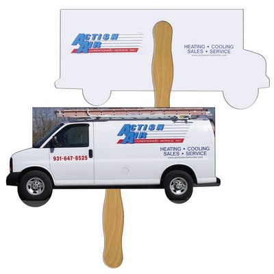 Moving Truck Hand Fan Full Color (2 Sides)
