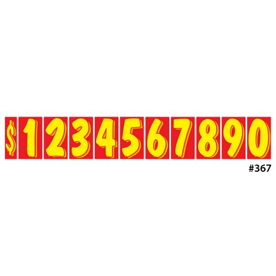 Vinyl Highlights 11 1/2" Digits (Yellow/Red)