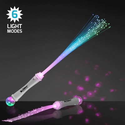 Light Up Wands with Fiber Optics and Crystal Ball - BLANK
