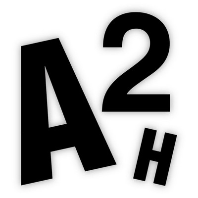 2" Individual Black Letters or Number Sticker