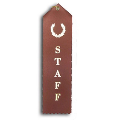 Standard Stock Ribbon w/Card & String (2"x 8") - Staff