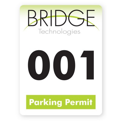 Repositionable Rectangle Cling/Decal (1½" x 2")