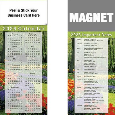 Peel & Stick Full Color Calendar Magnet (3 1/2"x8 1/2")