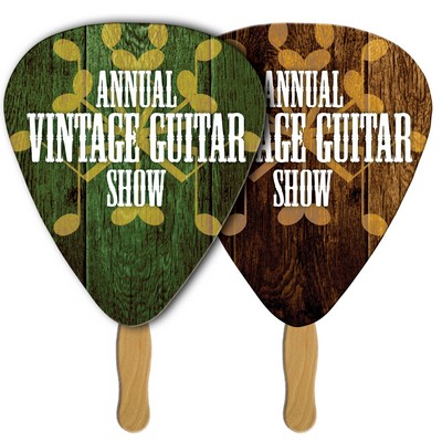 Gutar Pick/Triangle Sandwiched Hand Fan Full Color