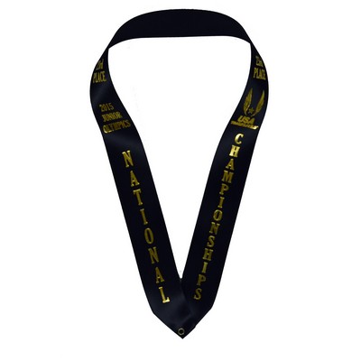 Satin Foil Imprinted Neck Ribbon (Domestic)
