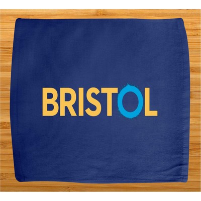 Terry Rally Towel Hemmed 15"X15" - Navy