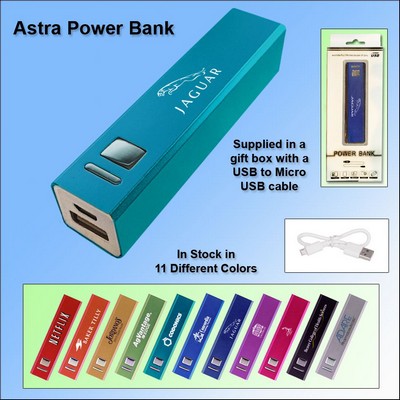 Astra Power Bank 2600 mAh - Aquamarine