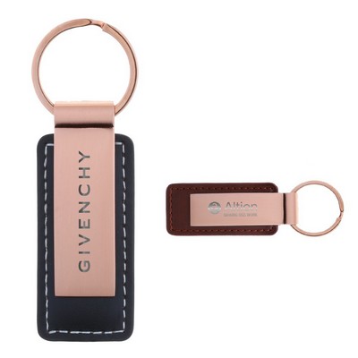 Copper Leatherette Keychain