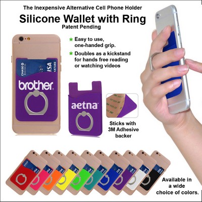 Purple Silicone Wallet w/Ring No Extra Tariff