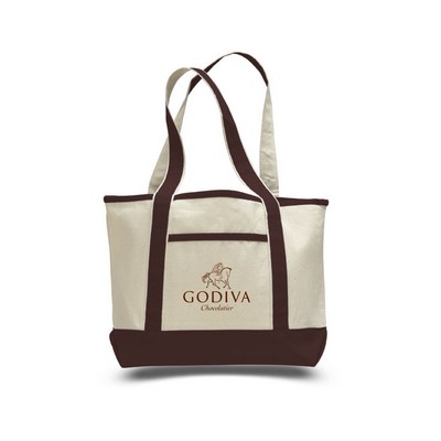 Canvas Deluxe Tote Bag w/5.5" Gusset (18.5"x12")