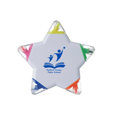 Multi-Color Star Highlighter - Star Highlighter - 5 Color