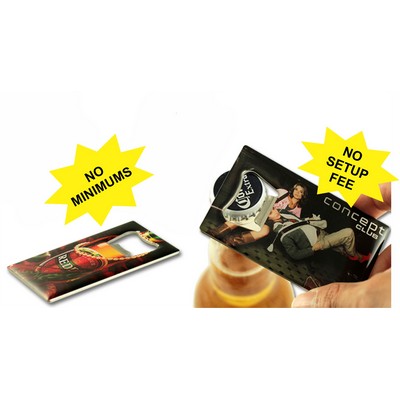 Bottle Opener-Credit Card shape with Full Color Domed Logo