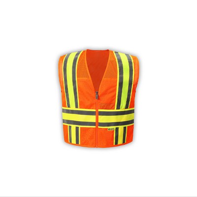 High Visibility Minnesota Vest, Class 2, Orange, Mesh
