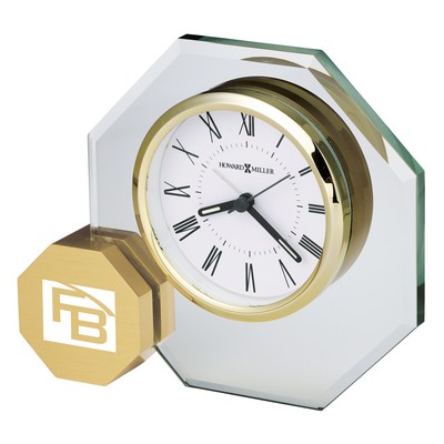 Danson glass octagon tabletop clock