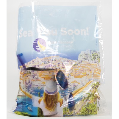 Digital Full Color 1-Sided Clear Plastic Bags with Gusset (12" x 13.5" x 3")