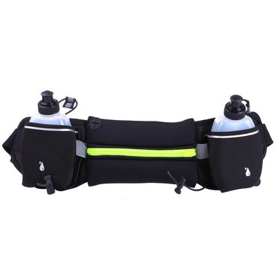 Running Waist Belt Bag with 2 bottles
