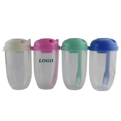 34oz Portable Salad Container - Leakproof To-Go Cup