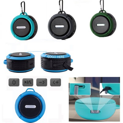 Waterproof Wireless Music Player Speaker w/Carabiner