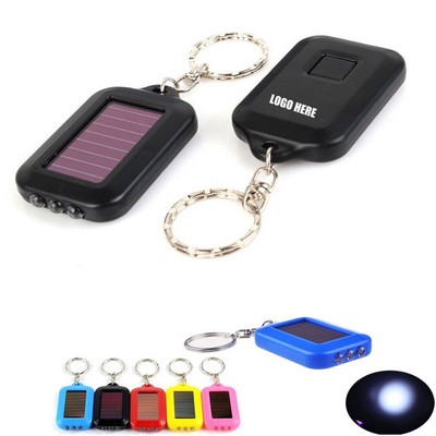 Solar Power Flashlight Keychain