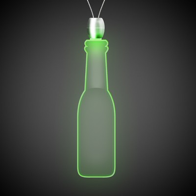 24" Green Round Bottle Light-Up Pendant Necklace(Digi-Printed)