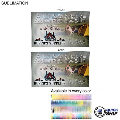 48Hr Quick Ship - Microfiber Dri-lite Terry Branding Towel, 15x25, Sublimated Edge to Edge 2 sides