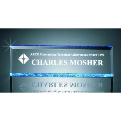 Acrylic Name Plate, 9 3/8" W x 2 1/2"H x 2"Thick