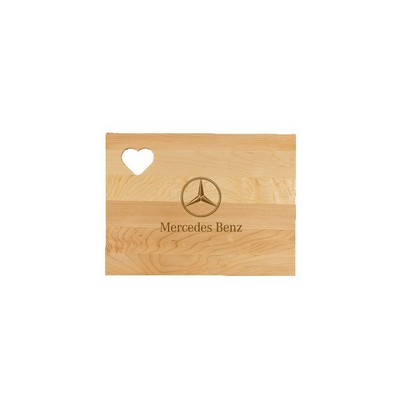 Small Maple Cutting Board with Heart Cutout 12"x9"x3/4"