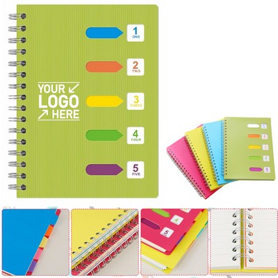 5 Subject Spiral Notebook A5