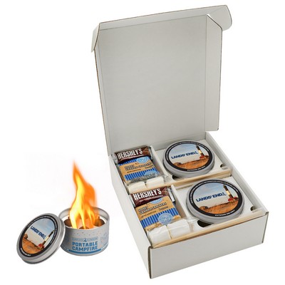 S'mores Party Pack featuring Endless Summer® Portable Campfire w/ Custom lid label