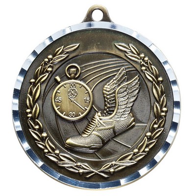 Track Diamond Cut Medal