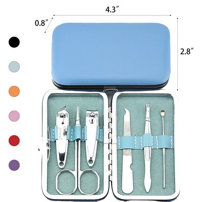 6pcs Travel Manicure Set In Hard Case