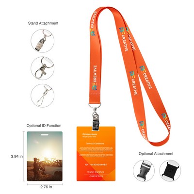 3/4" Full Color Sublimated Lanyard With ID Card