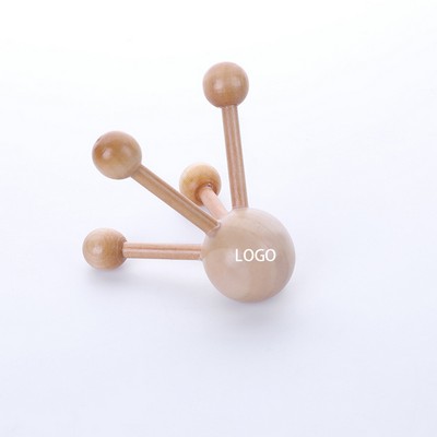 4" Four Leg Handmade Wooden Roller Body Massager