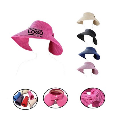Summer Bow Visor Sun Hat